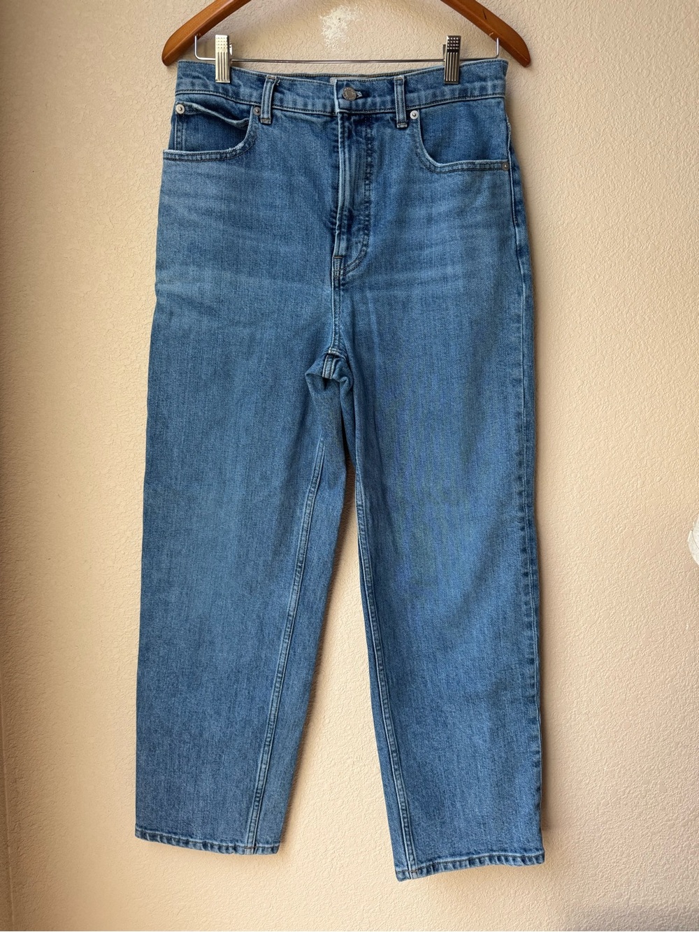 Everlane The Way High Jean Light Blue Denim Jeans Size 39 Regular